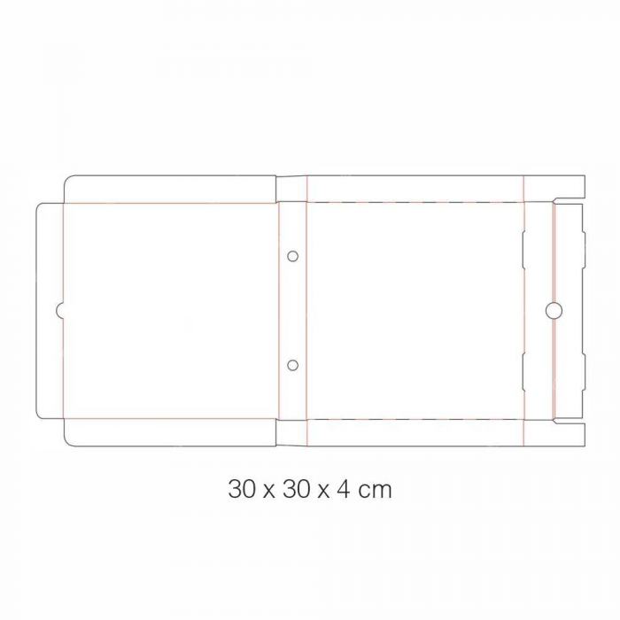 Pizzakarton "Positano" 30,0 x 30,0 x 4,0cm (Palettenpreis)